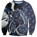 Personalised Geelong Cats Sweatshirt Trippy Psychedelic Abstract Art Mascot Football Fans
