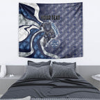 Personalised Geelong Cats Tapestry Trippy Psychedelic Abstract Art Mascot Football Fans