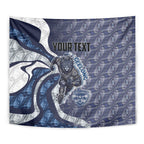 Personalised Geelong Cats Tapestry Trippy Psychedelic Abstract Art Mascot Football Fans