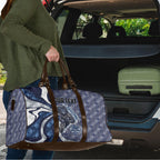 Personalised Geelong Cats Travel Bag Trippy Psychedelic Abstract Art Mascot Football Fans