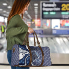 Personalised Geelong Cats Travel Bag Trippy Psychedelic Abstract Art Mascot Football Fans