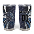 Personalised Geelong Cats Tumbler Cup Trippy Psychedelic Abstract Art Mascot Football Fans