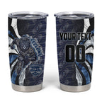 Personalised Geelong Cats Tumbler Cup Trippy Psychedelic Abstract Art Mascot Football Fans