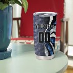 Personalised Geelong Cats Tumbler Cup Trippy Psychedelic Abstract Art Mascot Football Fans