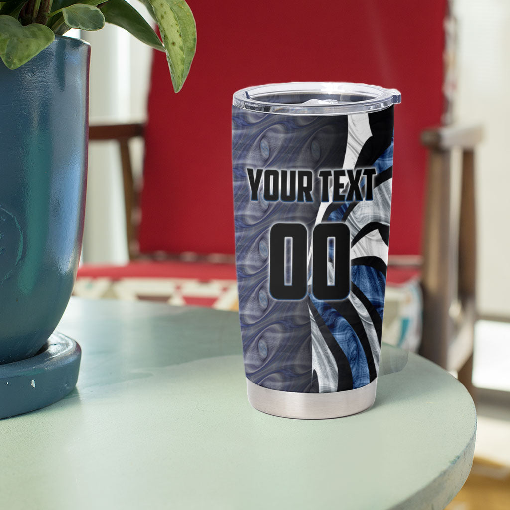 Personalised Geelong Cats Tumbler Cup Trippy Psychedelic Abstract Art Mascot Football Fans