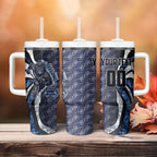 Personalised Geelong Cats Tumbler With Handle Trippy Psychedelic Abstract Art Mascot Football Fans