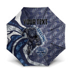 Personalised Geelong Cats Umbrella Trippy Psychedelic Abstract Art Mascot Football Fans