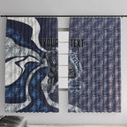 Personalised Geelong Cats Window Curtain Trippy Psychedelic Abstract Art Mascot Football Fans