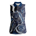 Personalised Geelong Cats Women Sleeveless Polo Shirt Trippy Psychedelic Abstract Art Mascot Football Fans