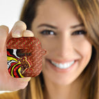 Personalised Gold Coast Suns AirPods Case Trippy Psychedelic Abstract Art Mascot Football Fans