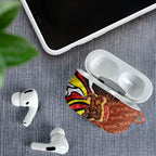 Personalised Gold Coast Suns AirPods Case Trippy Psychedelic Abstract Art Mascot Football Fans