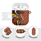 Personalised Gold Coast Suns AirPods Case Trippy Psychedelic Abstract Art Mascot Football Fans