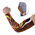 Personalised Gold Coast Suns Arm Sleeves Trippy Psychedelic Abstract Art Mascot Football Fans