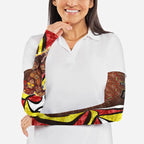 Personalised Gold Coast Suns Arm Sleeves Trippy Psychedelic Abstract Art Mascot Football Fans