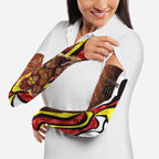 Personalised Gold Coast Suns Arm Sleeves Trippy Psychedelic Abstract Art Mascot Football Fans