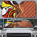 Personalised Gold Coast Suns Auto Sun Shade Trippy Psychedelic Abstract Art Mascot Football Fans