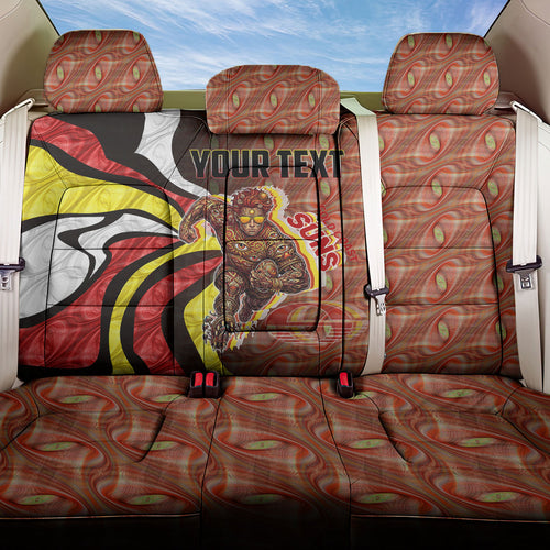 Personalised Gold Coast Suns Back Car Seat Cover Trippy Psychedelic Abstract Art Mascot Football Fans