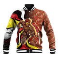 Personalised Gold Coast Suns Baseball Jacket Trippy Psychedelic Abstract Art Mascot Football Fans