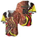 Personalised Gold Coast Suns Baseball Jersey Trippy Psychedelic Abstract Art Mascot Football Fans