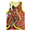 Personalised Gold Coast Suns Basketball Jersey Trippy Psychedelic Abstract Art Mascot Football Fans