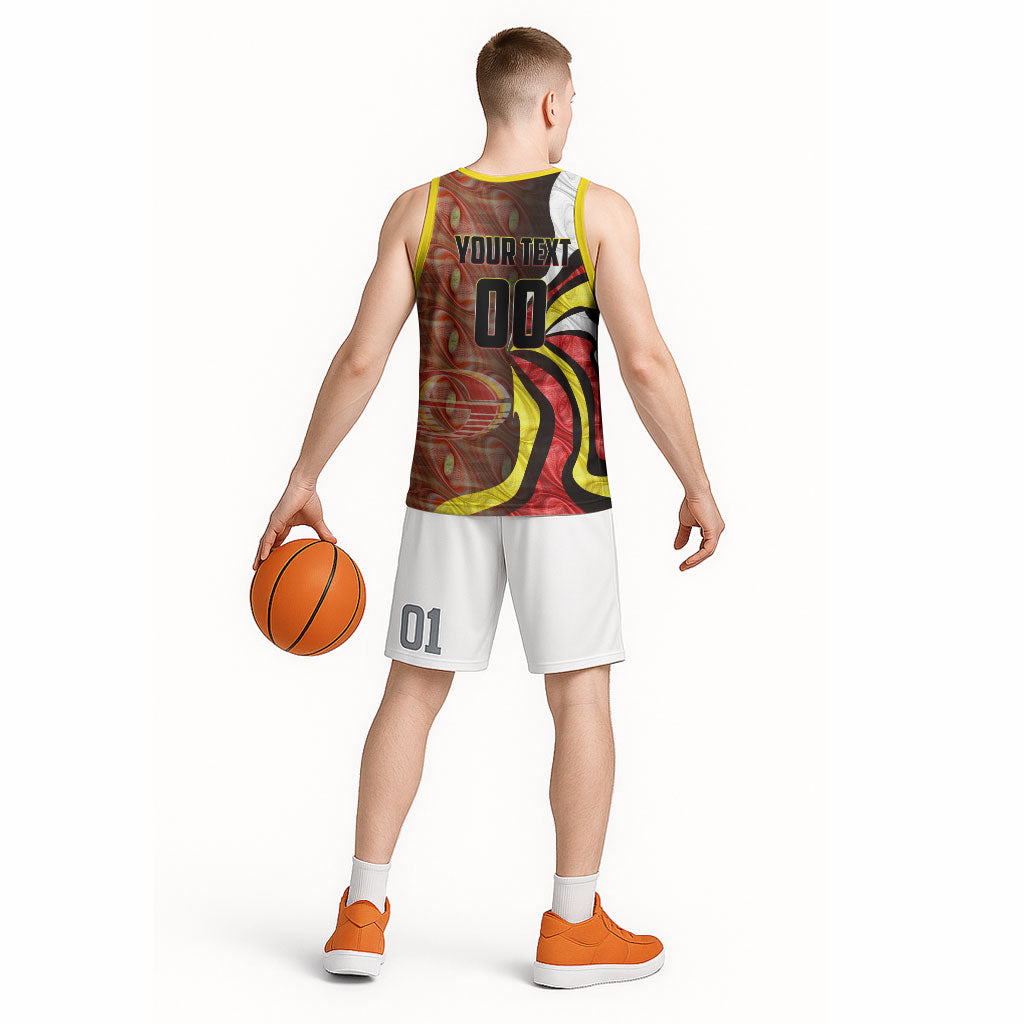 Personalised Gold Coast Suns Basketball Jersey Trippy Psychedelic Abstract Art Mascot Football Fans
