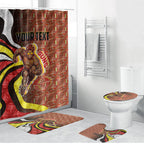Personalised Gold Coast Suns Bathroom Set Trippy Psychedelic Abstract Art Mascot Football Fans