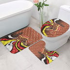 Personalised Gold Coast Suns Bathroom Set Trippy Psychedelic Abstract Art Mascot Football Fans