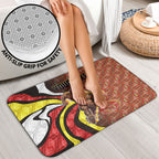 Personalised Gold Coast Suns Bathroom Set Trippy Psychedelic Abstract Art Mascot Football Fans