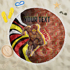 Personalised Gold Coast Suns Beach Blanket Trippy Psychedelic Abstract Art Mascot Football Fans