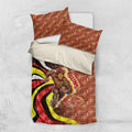 Personalised Gold Coast Suns Bedding Set Trippy Psychedelic Abstract Art Mascot Football Fans