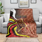 Personalised Gold Coast Suns Blanket Trippy Psychedelic Abstract Art Mascot Football Fans