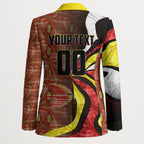 Personalised Gold Coast Suns Blazer Trippy Psychedelic Abstract Art Mascot Football Fans
