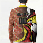 Personalised Gold Coast Suns Blazer Trippy Psychedelic Abstract Art Mascot Football Fans