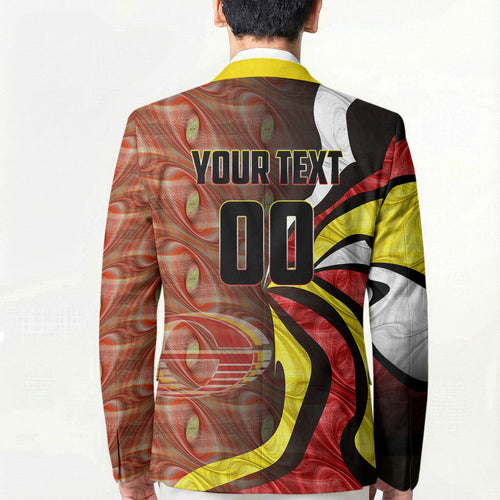 Personalised Gold Coast Suns Blazer Trippy Psychedelic Abstract Art Mascot Football Fans