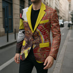 Personalised Gold Coast Suns Blazer Trippy Psychedelic Abstract Art Mascot Football Fans