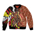 Personalised Gold Coast Suns Bomber Jacket Trippy Psychedelic Abstract Art Mascot Football Fans