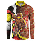 Personalised Gold Coast Suns Button Sweatshirt Trippy Psychedelic Abstract Art Mascot Football Fans
