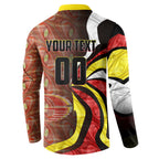 Personalised Gold Coast Suns Button Sweatshirt Trippy Psychedelic Abstract Art Mascot Football Fans
