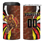 Personalised Gold Coast Suns 4 in 1 Can Cooler Tumbler Trippy Psychedelic Abstract Art Mascot Football Fans