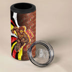 Personalised Gold Coast Suns 4 in 1 Can Cooler Tumbler Trippy Psychedelic Abstract Art Mascot Football Fans