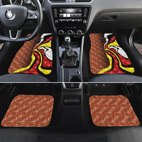 Personalised Gold Coast Suns Car Mats Trippy Psychedelic Abstract Art Mascot Football Fans