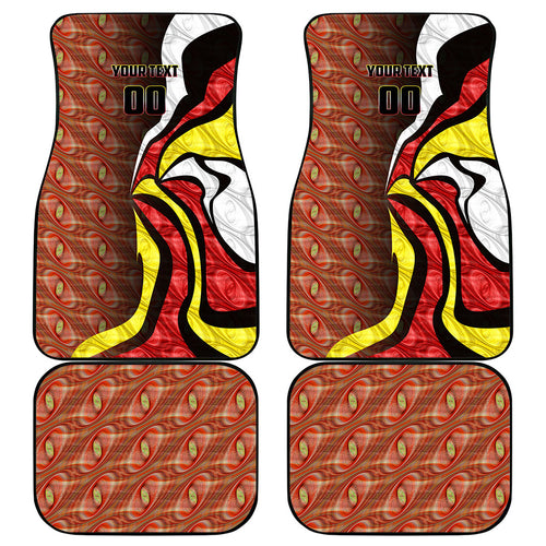 Personalised Gold Coast Suns Car Mats Trippy Psychedelic Abstract Art Mascot Football Fans
