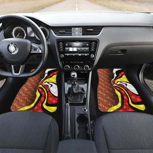 Personalised Gold Coast Suns Car Mats Trippy Psychedelic Abstract Art Mascot Football Fans