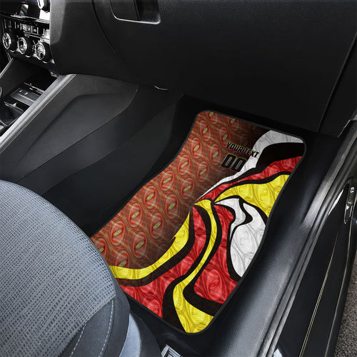 Personalised Gold Coast Suns Car Mats Trippy Psychedelic Abstract Art Mascot Football Fans