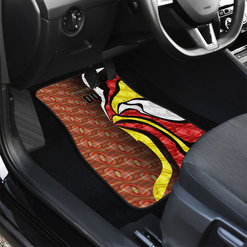 Personalised Gold Coast Suns Car Mats Trippy Psychedelic Abstract Art Mascot Football Fans