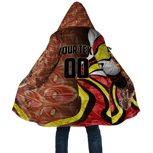 Personalised Gold Coast Suns Cloak Trippy Psychedelic Abstract Art Mascot Football Fans