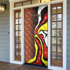 Personalised Gold Coast Suns Door Cover Trippy Psychedelic Abstract Art Mascot Football Fans