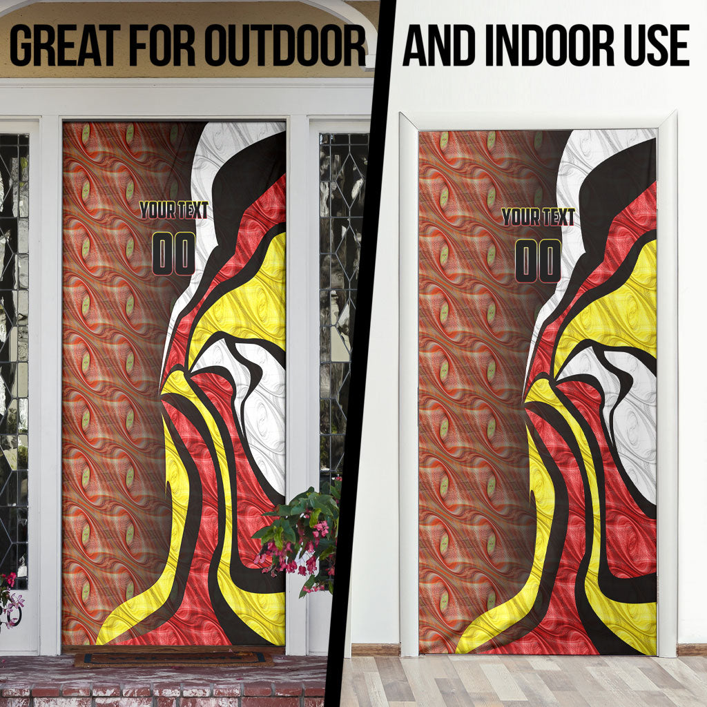Personalised Gold Coast Suns Door Cover Trippy Psychedelic Abstract Art Mascot Football Fans