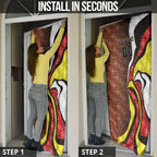 Personalised Gold Coast Suns Door Cover Trippy Psychedelic Abstract Art Mascot Football Fans