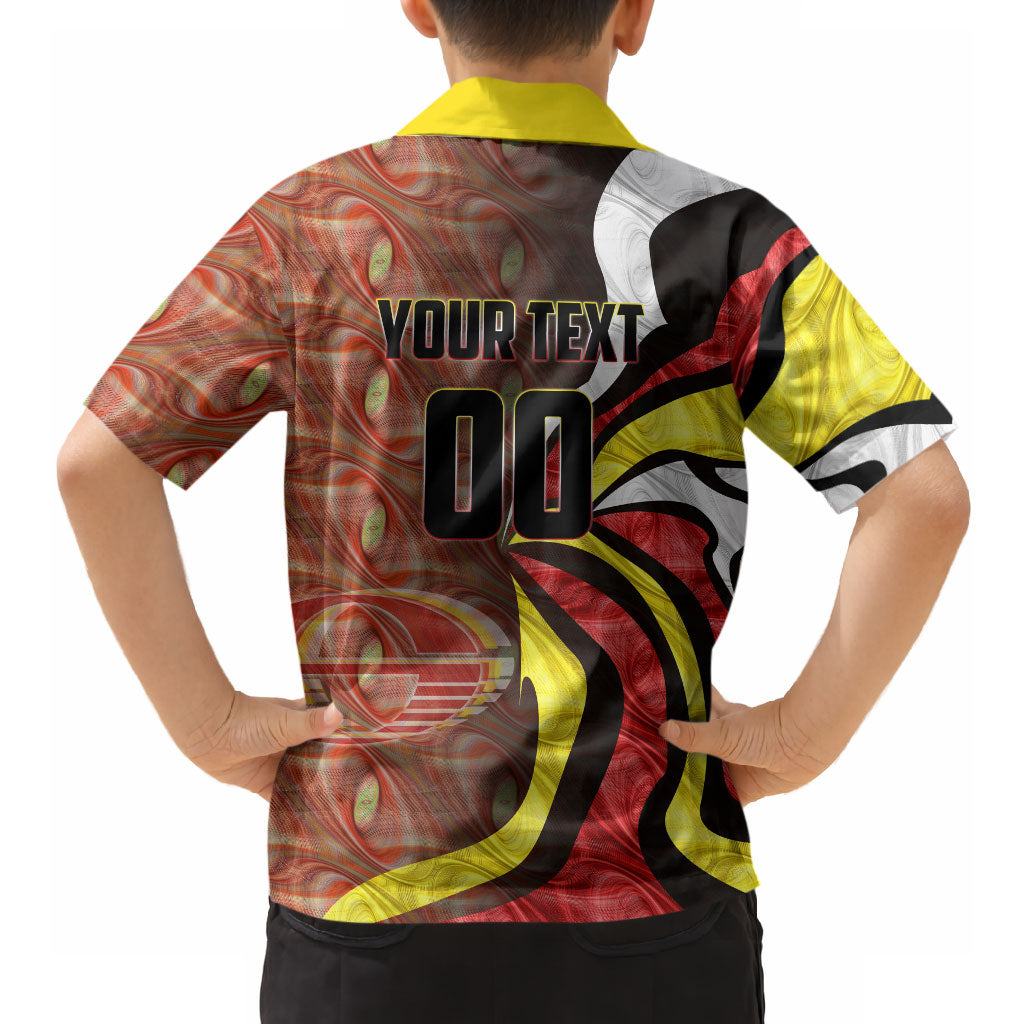Personalised Gold Coast Suns Hawaiian Shirt Trippy Psychedelic Abstract Art Mascot Football Fans
